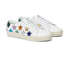 Saint Laurent Baskets Court Classic en cuir à appliqués