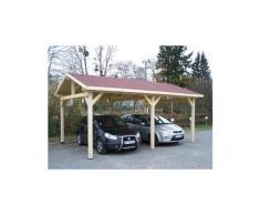HABRITA - Carport double avec couverture bardeau bitumé