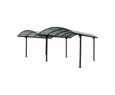 HABRITA - Carport ALUMINIUM double toit demi-rond