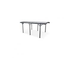 Carport de 15m² en aluminium anthracite et polycarbonate - le mans 5x3m - abri de voiture 500 x 300 x 220 cm