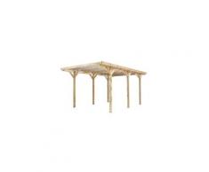 Carport madeira 1 voiture pin traité 304 x 517 cm
