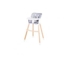 Koen chaise haute en bois style scandinave et évolutive jaune