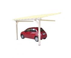 HABRITA - Carport monopente mural avec préparation pour couverture légère