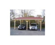 HABRITA - Carport double monopente avec couverture bardeau bitumé