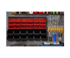 Panneau mural avec 30 casiers à outils pour atelier ou garage