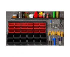 Panneau mural avec 30 casiers à outils pour atelier ou garage