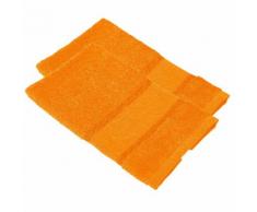 buttinette Serviettes invité à broder en tissu éponge, mandarine, 2 pièces