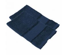buttinette Serviettes invité à broder en tissu éponge, bleu marine, 2 pièces