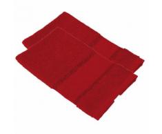 buttinette Serviettes invité à broder en tissu éponge, rouge, 2 pièces
