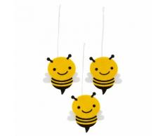 Suspensions en feutrine "abeilles", 3 pièces