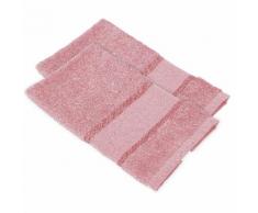 buttinette Serviettes invité à broder en tissu éponge, mauve, 2 pièces