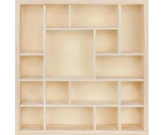 Petite étagère en bois, carré, 35 x 8 x 35 cm