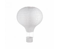 Lampion en papier "montgolfière", blanc, 30 cm Ø