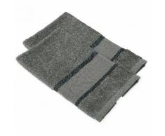 buttinette Serviettes invité à broder en tissu éponge, granite, 2 pièces