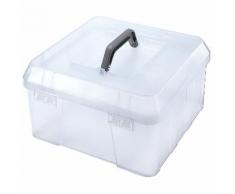 buttinette Boîte de rangement en plastique, 31 x 31 x 17 cm