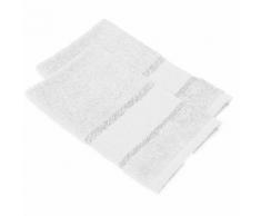buttinette Serviettes invité à broder en tissu éponge, blanc, 2 pièces