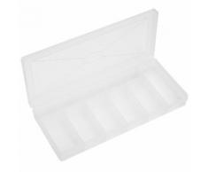 Boîte de rangement en plastique 32,5 x 14 x 3,5 cm