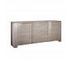 Maisonetstyles Enfilade 2 portes et 3 tiroirs coloris chêne champagne