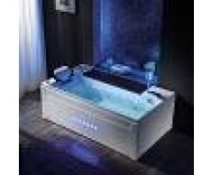 Distribain Baignoire balnéo rectangulaire Monté-Cristo whirlpool 40 jets + massage des cervicales