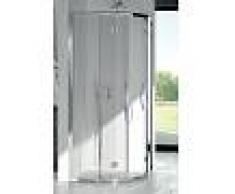 CSA Box Doccia Erica C.2F + 2S Cabine de Douche Semi-Circulaire 90x90 HAUTEUR PERSONNALISÉE - A