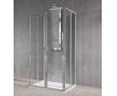 Novellini Cabine de douche avec 3 côtés pliables Free 2U 70x90 - Acrylique circulaire - Ar