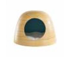 Miliboo Niche pour chat et chien design en bambou laquée bleu canard YODO