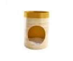 Miliboo Niche design pour chat et chien en bambou laquée moutarde YUCCA