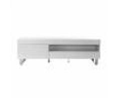 Miliboo Meuble TV design laqué blanc MELHA