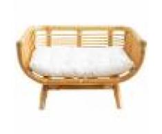 Miliboo Panier pour chat et chien en rotin avec coussin SELMA