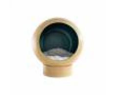 Miliboo Niche pour chat et chien en bambou laquée bleu canard POPPINS