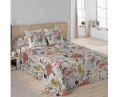 Couvre-lit matelassé imprimé fleuri