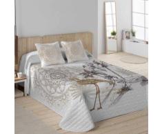 Couvre-lit matelassé imprimé mandala