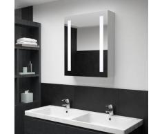 vidaXL Armoire de salle de bain à miroir LED 50x13x70 cm