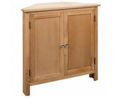 vidaXL Armoire d'angle 80 x 33,5 x 78 cm Bois de chêne massif