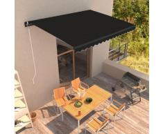 vidaXL Auvent rétractable automatique 450x300 cm Anthracite