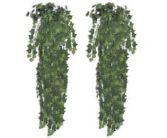 vidaXL Plantes artificielles 2 pcs Lierre Vert 90 cm