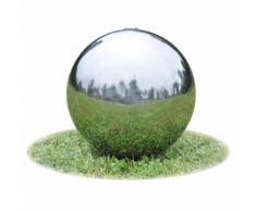 vidaXL Sphère de fontaine de jardin avec LED Acier inoxydable 40 cm