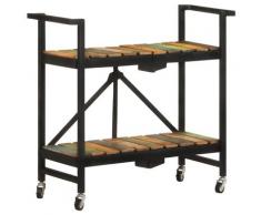 vidaXL Chariot de cuisine 87x36x81 cm Bois massif de récupération