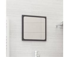 vidaXL Miroir de salle de bain Gris brillant 40x1,5x37 cm Aggloméré