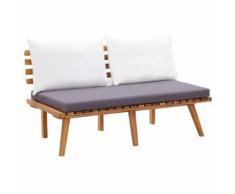 vidaXL Banc de jardin avec coussins 115 cm Bois solide d'acacia