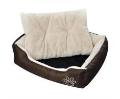 vidaXL Panier chaud pour chien avec coussin rembourré M