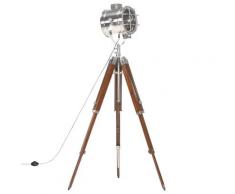 vidaXL Lampadaire à trépied Bois de manguier massif 165 cm