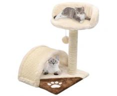 vidaXL Arbre à chat avec griffoir en sisal 40 cm Beige et Marron