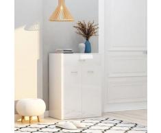 vidaXL Armoire à chaussures Blanc brillant 60x35x84 cm Aggloméré