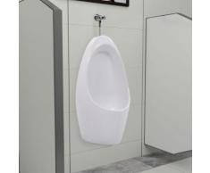 vidaXL Urinoir mural avec système de rinçage Céramique