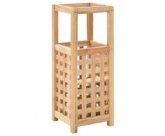 vidaXL Porte-parapluie 18 x 18 x 50 cm Bois de noyer massif
