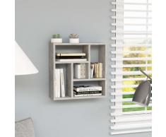 vidaXL Étagère murale Gris béton 45,1x16x45,1 cm Aggloméré