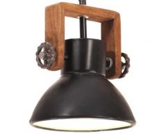 vidaXL Lampe suspendue industrielle 25 W Noir Rond 19 cm E27