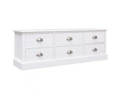 vidaXL Banc d'entrée Blanc 115x30x40 cm Bois