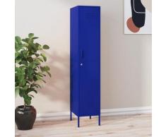 vidaXL Armoire à casiers Bleu marine 35x46x180 cm Acier